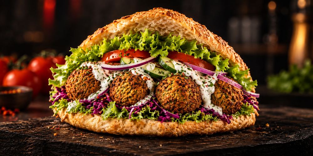 Falafel-Tasche bei Döner Point