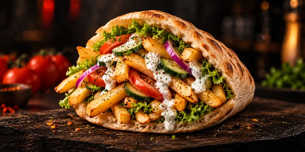 Pommes-Tasche bei Döner Point