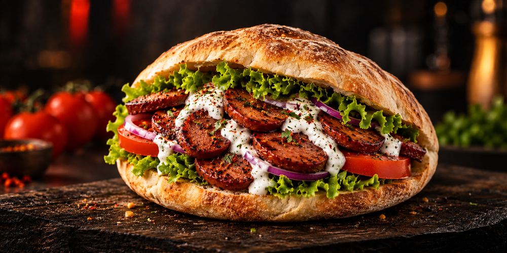 Sucuk-Tasche bei Döner Point